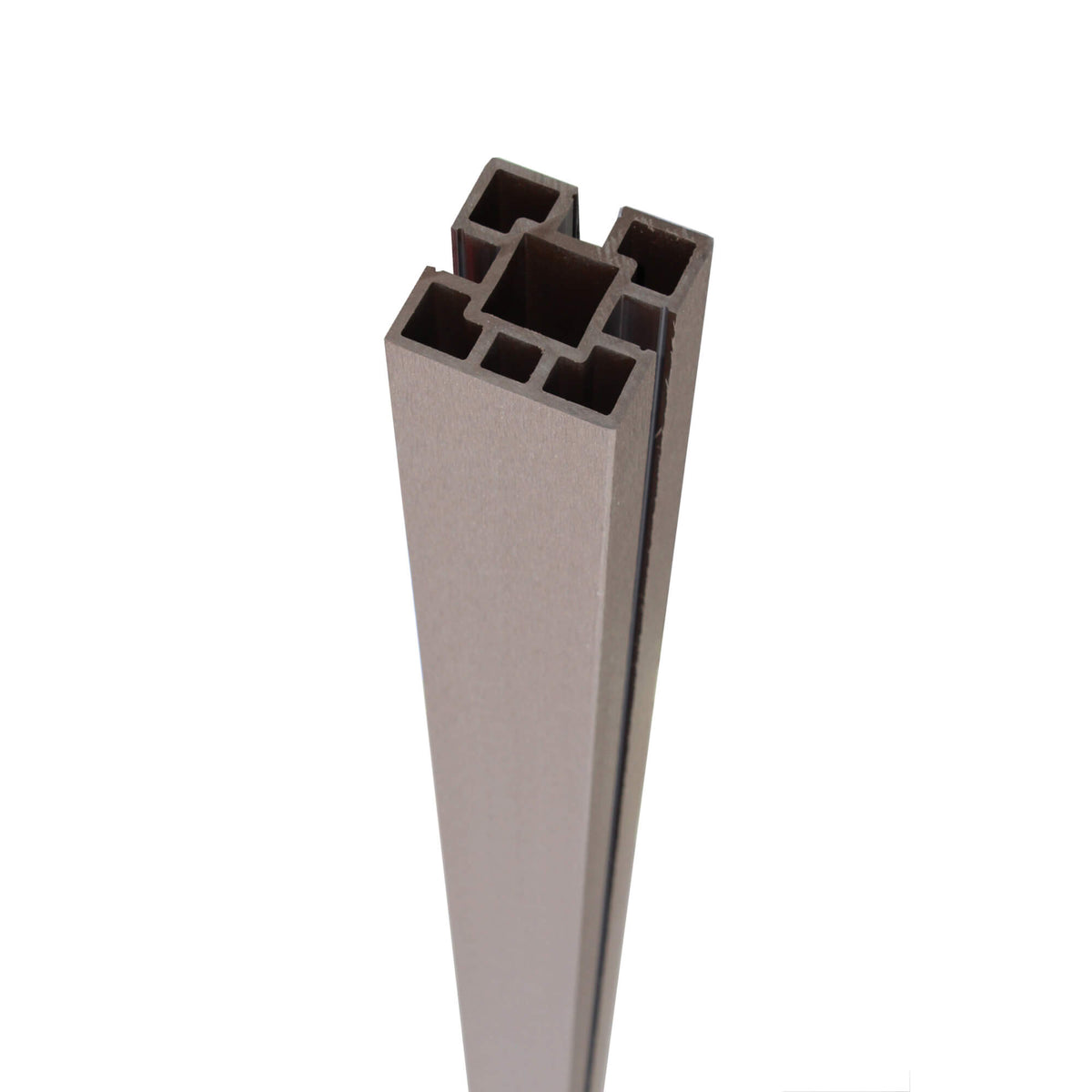 A Coffee Composite Fence Post on a white background.