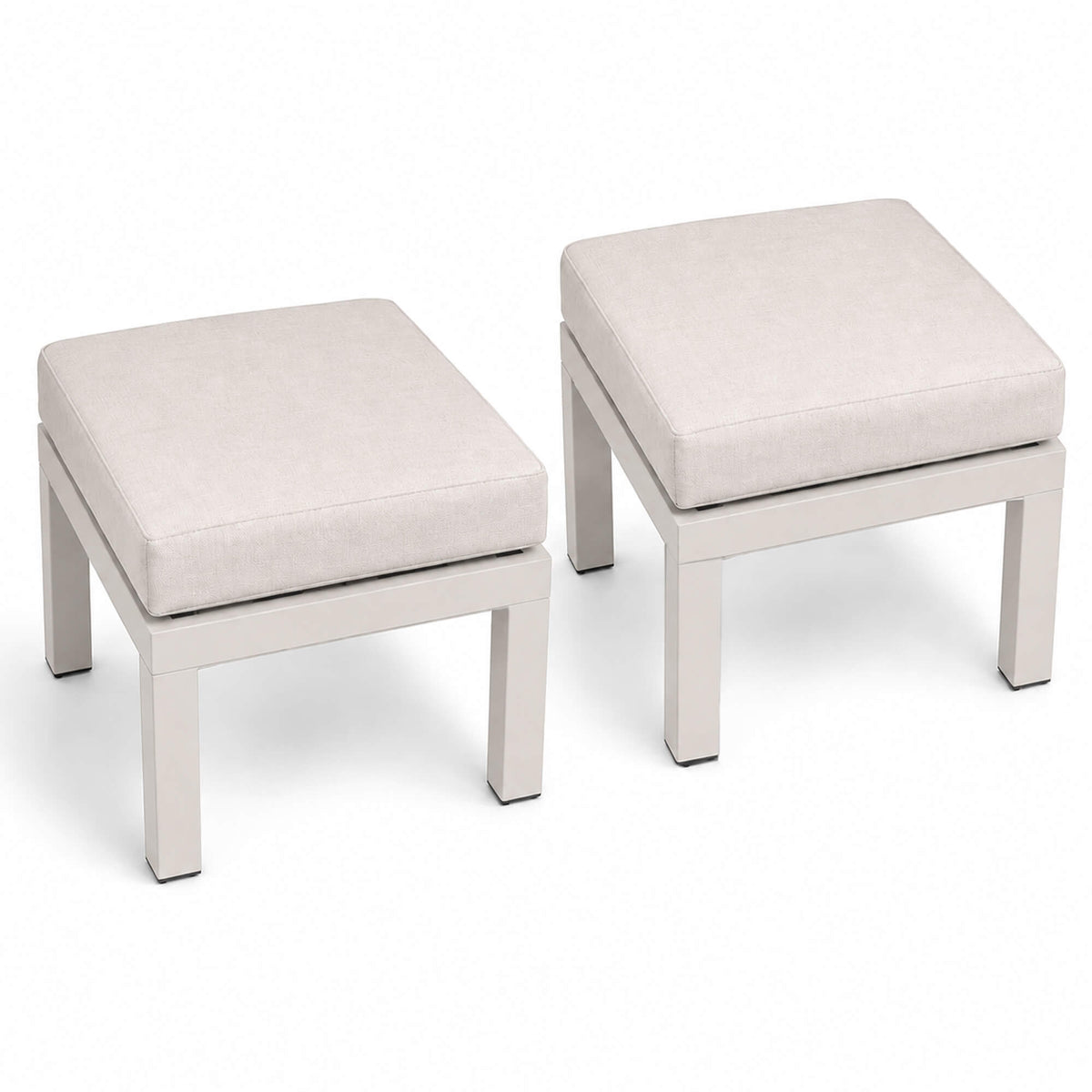 Como Stone Foot stool Set on a white background.