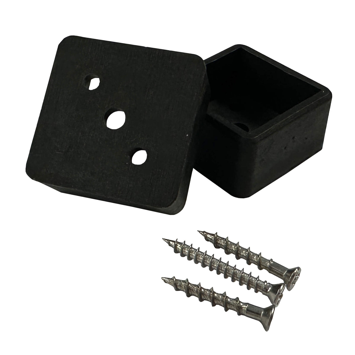 Pair of Composite Spindle Shoes with screws on a white background.