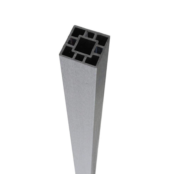 Silver Solid Composite Decking Post
